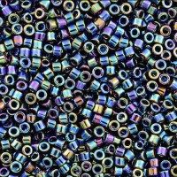 DB0005 Black AB, Size 11/0 Miyuki Delica Beads, 50gm bag