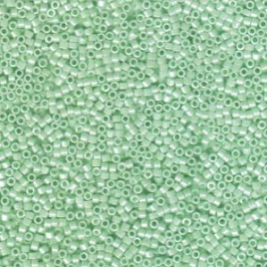 DB1536 Light Mint Ceylon Opaque, Size 11/0 Miyuki Delica Beads, 5.2g approx. 