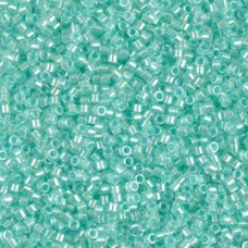 DB1707 Mint Pearl Lined Glacier Blue, Size 11/0 Miyuki Delica Beads, 5.2g approx...
