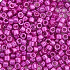 DB0422 Fuchsia Opaque Galvanized-Dyed, Size 11/0 Miyuki Delica Beads, 5.2g appro...