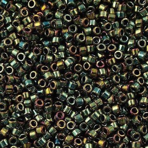 DB0024 Green AB Metallic, Size 11/0 Miyuki Delica Beads, 50gm bag