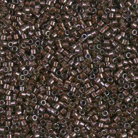 DB1710 Copper Pearl Lined Olive, Size 11/0 Miyuki Delica Beads, 5.2g approx. 