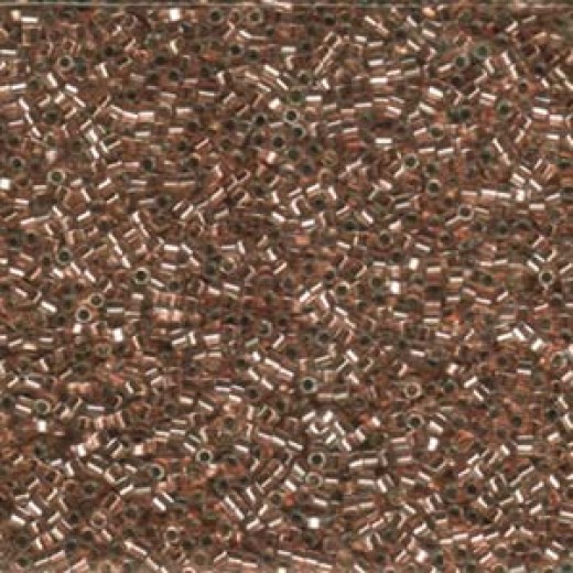 DBSC-0037 Crystal Copper Lined Hex Cut Miyuki Size 15/0 Delica, Colour code 0037, Approx. 5.2g 