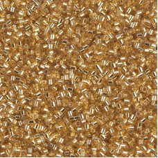 DBS0042 Silver Lined Gold Colour 0042 Size 15/0 Miyuki Delica Beads, 5.2g approx...