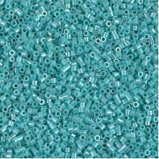 DBS0166 Turquoise Opaque AB, Colour 0166 Size 15/0 Miyuki Delica Beads, 5.2g app...