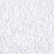 DBS0200 Opaque Chalk White Colour 0200 Size 15/0 Miyuki Delica Beads, 5.2g appro...