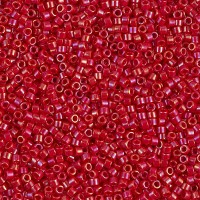 DBS0214  Opaque Red Luster Miyuki 15/0 Miyuki Delica Beads, colour 0214, 5.2g approx.