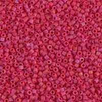 DBS0362  Opaque Red AB Matted Miyuki 15/0 Miyuki Delica Beads, colour 0362, 5.2g approx.