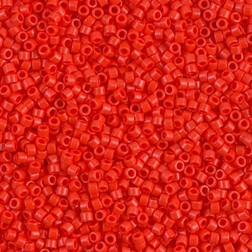 DBS0727  Opaque Light Siam Miyuki 15/0 Miyuki Delica Beads, colour 0727, 5.2g approx.