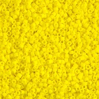 DBS0751  Opaque Yellow Matted Miyuki 15/0 Miyuki Delica Beads, colour 0751, 5.2g approx.