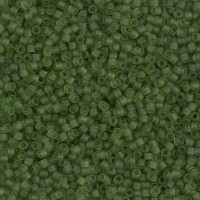 DBS1267  Matte Transparent Olive, Colour 1267 15/0 Miyuki Delica Beads, 5.2g approx.