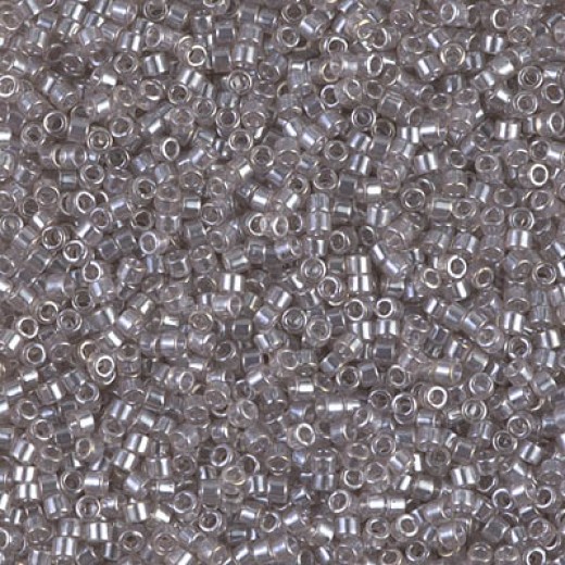 DBS1485  Transparent Lt.Taupe Luster, Colour 1485 15/0 Miyuki Delica Beads, 5.2g approx.