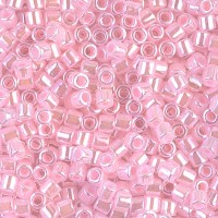 DBL0244 Lined Crystal Light Pink size 8/0 Miyuki Delica Beads, Colour 0244, 5.2g approx.