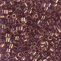 DBL0108 Amethyst Transparent Gold Luster size 8/0 Miyuki Delica Beads, Colour 0108, 5.2g approx.