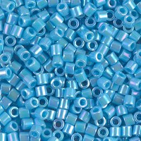 DBL0164 Light Blue Opaque AB Size 8/0 Miyuki Delica Beads, Colour Code 0164, 5.2g approx.