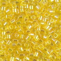 DBL0171 Transparent Yellow AB Size 8/0 Miyuki Delica Beads, Colour Code 0171, 5.2g approx.