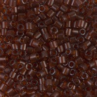 DBL0709 Transparent Dark Topaz size 8/0 Miyuki Delica Beads, Colour 0709, 5.2g approx.