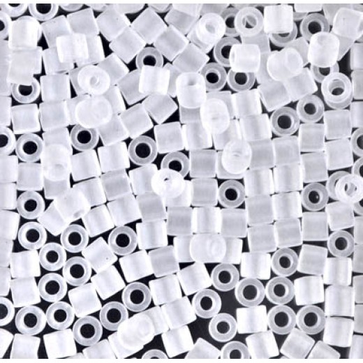 DBL0741 Matte Crystal size 8/0 Miyuki Delica Beads, Colour 0741, 5.2g approx.
