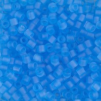 DBL0747 Matte Transparent Aqua size 8/0 Miyuki Delica Beads, Colour 0747, 5.2g approx.