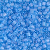 DBL0861 Matte Transparent Blue AB size 8/0 Miyuki Delica Beads, 5.2g approx.