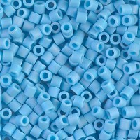 DBL0879 Matte Opaque Turquoise Blue AB size 8/0 Miyuki Delica Beads, Colour 0879, 5.2g approx.