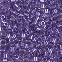 DBL0906 Sparkling Purple Lined Crystal size 8/0 Miyuki Delica Beads, Colour 0906, 5.2g approx.