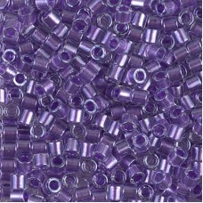 DBL0906 Sparkling Purple Lined Crystal size 8/0 Miyuki Delica Beads, Colour 0906...