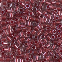 DBL0924 Sparkling Cranberry Lined Crystal size 8/0 Miyuki Delica Beads, Colour 0924, 5.2g approx.