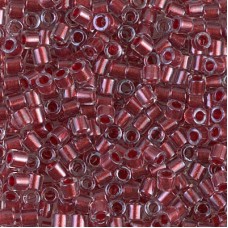 DBL0924 Sparkling Cranberry Lined Crystal size 8/0 Miyuki Delica Beads, Colour 0...