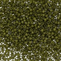 DB2357 Opaque Army Green Duracoat size 11/0 Miyuki Delica Beads, 5.2g approx.