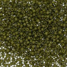 DB2357 Opaque Army Green Duracoat size 11/0 Delicas, 50gm approx..