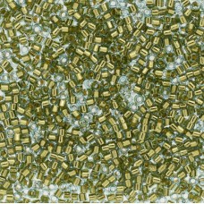 DB2522 Gold Plate Lined Platinum size 11/0 Miyuki Delica Beads, 3.3g approx.