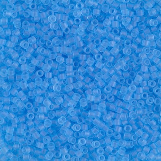 DB0747 Transparent Aqua Matte Miyuki 11/0 Delica Beads, 5.2g approx