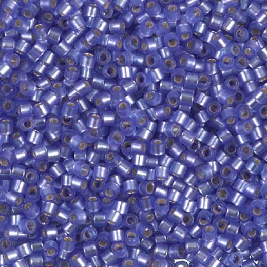 DBM0694 Purple Semi-Matte Silver Lined Dyed, Size 10/0  Miyuki Delica Beads, Colour 683 50g wholesale pack