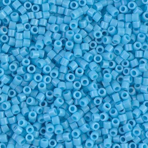 DBM0725 Light Blue Opaque, Size 10/0  Miyuki Delica Beads, Colour 0725 - Approx. 50g Wholesale pack