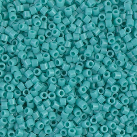 DBM0729 Turquoise Green Opaque, Size 10/0  Miyuki Delica Beads, Colour 729 in 5.2g