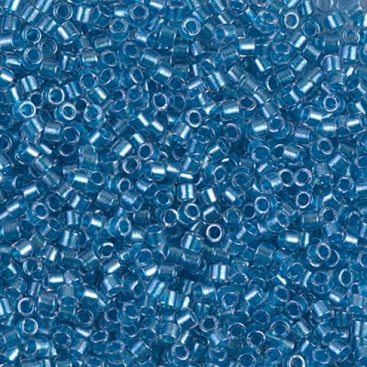 DBM0905 Sparkling Aqua Lined Crystal, Size 10/0  Miyuki Delica Beads, Colour code 0905 - Approx. 5.2g