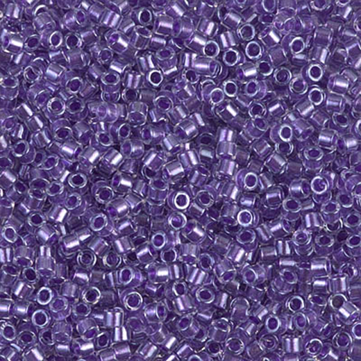 DBM0906 Sparkling Purple Lined Crystal, Size 10/0  Miyuki Delica Beads, Colour code 0906 - Approx. 5.2g