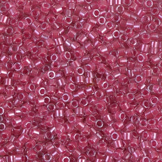 DBM0914 Sparkling Dark Pink Lined crystal, Size 10/0  Miyuki Delica Beads, Colour 914 - Approx. 5.2g