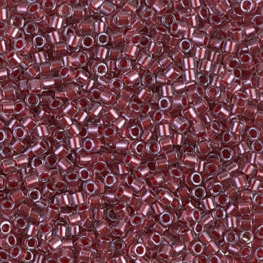 DBM0924 Sparkling Cranbverry Lined Crystal, Size 10/0  Miyuki Delica Beads, Colour 924 - Approx. 5.2g