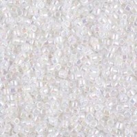 DBM0222 White Opal AB, Size 10/0  Miyuki Delica Beads, Colour code -222 - 5.2gm bag