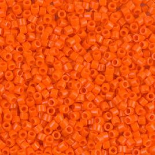 DBM0722  Orange Opaque, Size 10/0  Miyuki Delica Beads, Colour 722 - 5.2g Bag