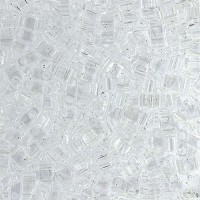 Crystal Transparent Half Tila Beads, 5.2gm approx. - 0131