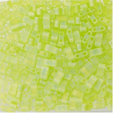 Matted Transparent Chartreuse AB Miyuki Half TILA Beads, Colour 0143FR, 5.2g app...