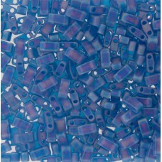 Matted Transparent Capri Blue AB Miyuki Half TILA Beads, Colour 0149FR, 5.2g app...