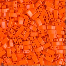 Orange Miyuki Half Tila Beads, colour 0406,  5.2gm approx.