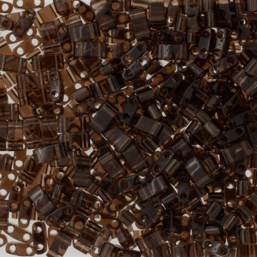 Transparent Brown Miyuki Half TILA Beads, Colour 0135, 5.2g appx.