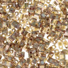 Picasso Transparent Lt.Smoky Topaz Miyuki Half TILA Beads, Colour 4505, 5.2g app...