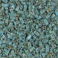 Picasso Opaque Seafoam Green Miyuki Half TILA Beads, Colour 4514, 5.2g appx.