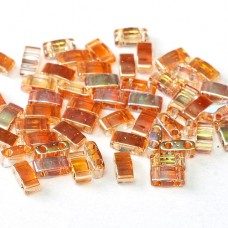 Crystal Orange Rainbow, Colour 4576 Miyuki Half Tila Bead 5.2g